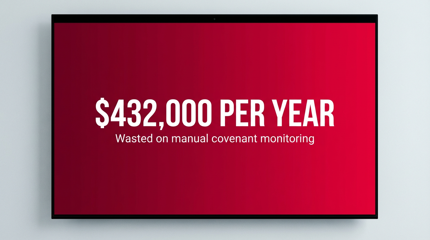 $432,000 wasted on manual covenant monitoring